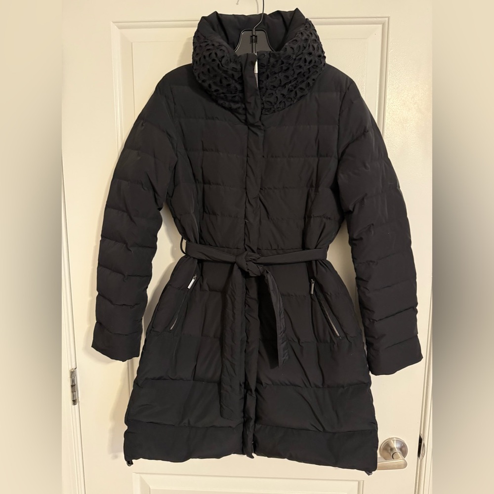 MaxMara Black Puffer Jacket with Belt